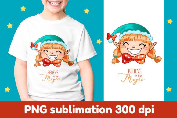 Believe in Magic Christmas Sublimation Illustrations