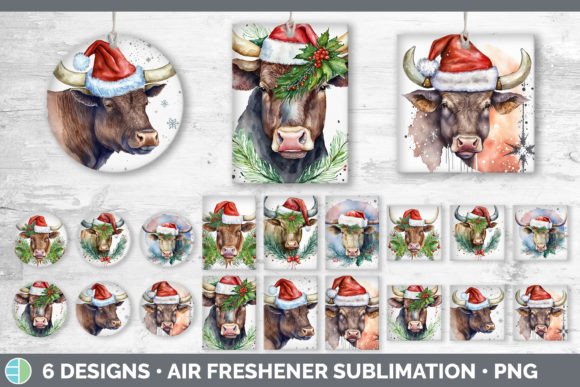 Christmas Bull Air Freshener Sublimati: Illustrations Review