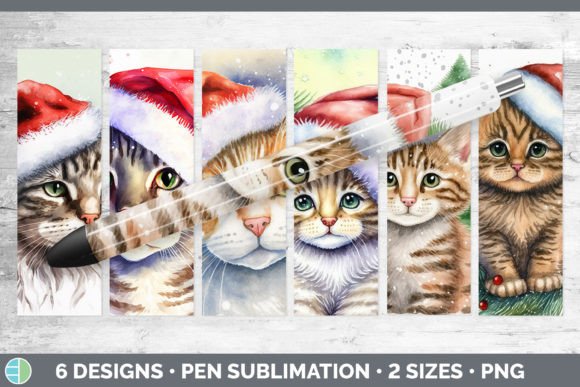 Christmas Cat Pen Wraps: Epoxy Sublimat Illustrations