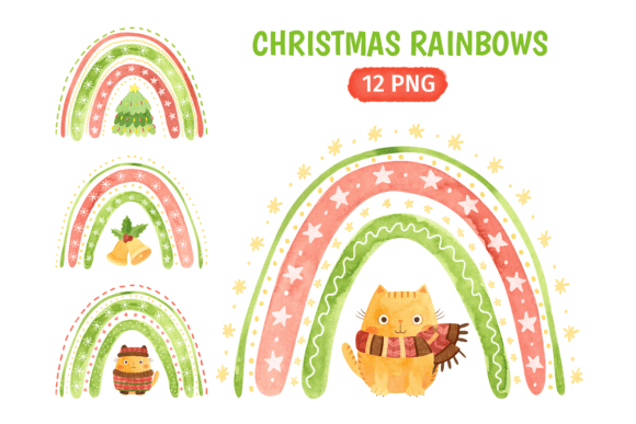 Christmas Cats Rainbows: Cute Illustrations Review