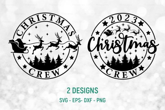 Christmas Crew SVG PNG: Festive Illustrations