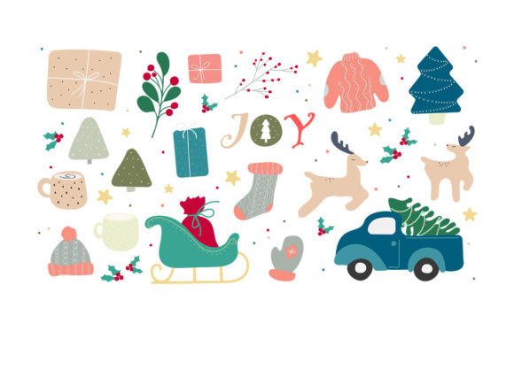 Christmas Joy Bundle SVG: Festive Illustrations for Brands
