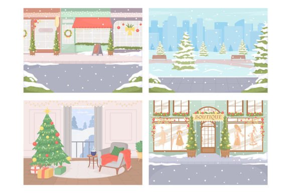 Christmas Scenes Illustrations Review