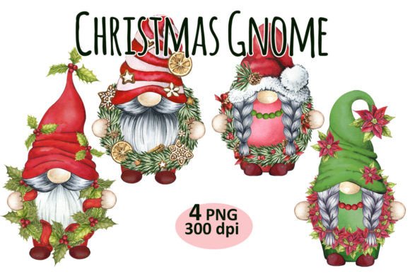 Christmas Wreath Gnome Clipart PNG Review