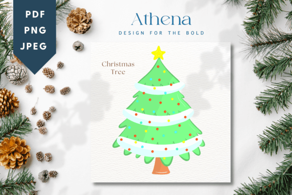Cute Christmas Tree Clipart for Festive Illustrations