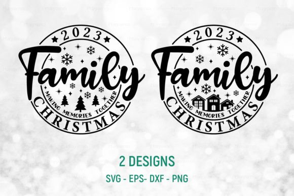 Family Christmas SVG PNG: Festive Illustrations