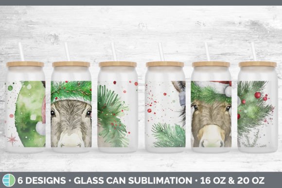 Review: Christmas Donkey Glass Can Sublimation for Embroidery