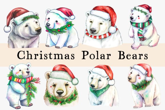 Review: Christmas Watercolor Polar Bear Illustrations