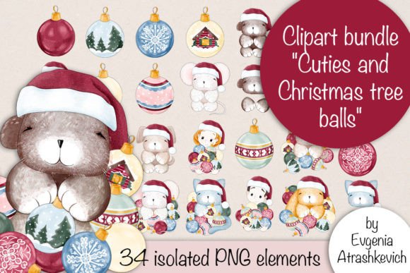 Reviewing the Cutie Christmas Balls Clipart Bundle