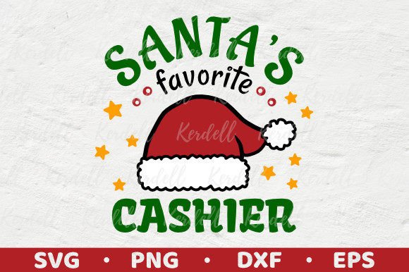 Santa's Favorite Cashier: Festive Illustrations